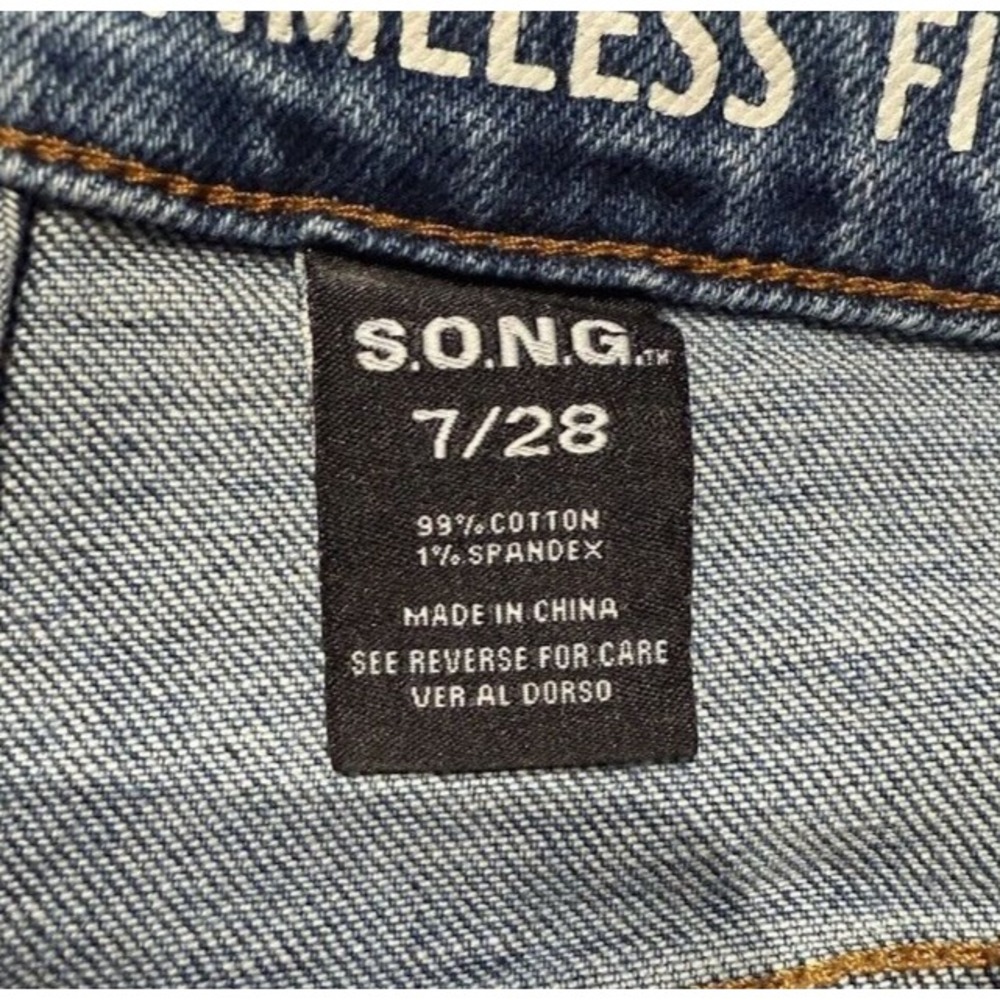 SONG Jeans Women size 7/28 Timeless Fit Demin Distressed High Rise‎ Casual - Picture 8 of 14